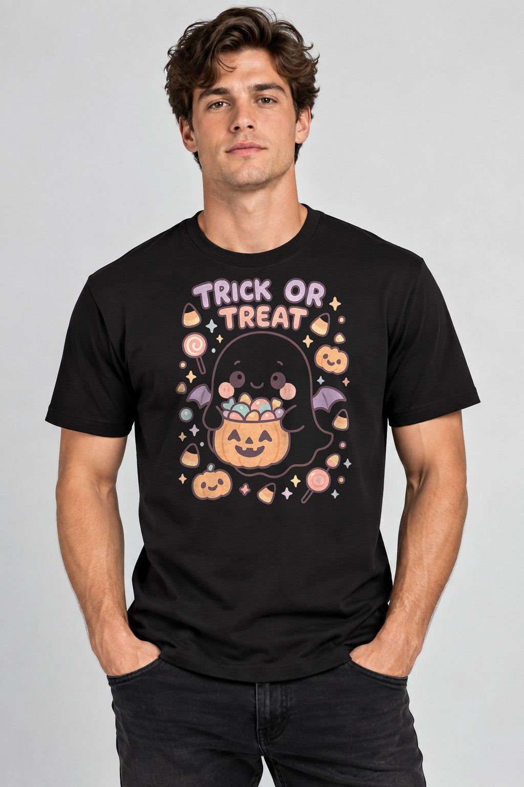 Trick Or Treat Ghost - Black