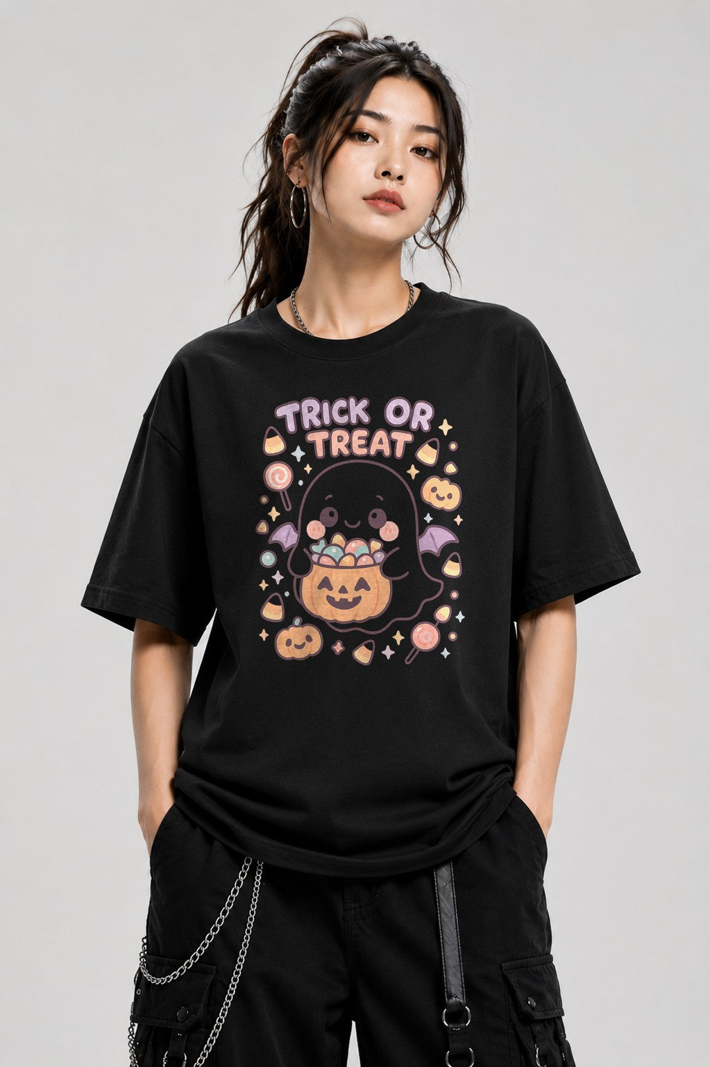 Trick Or Treat Ghost - Black