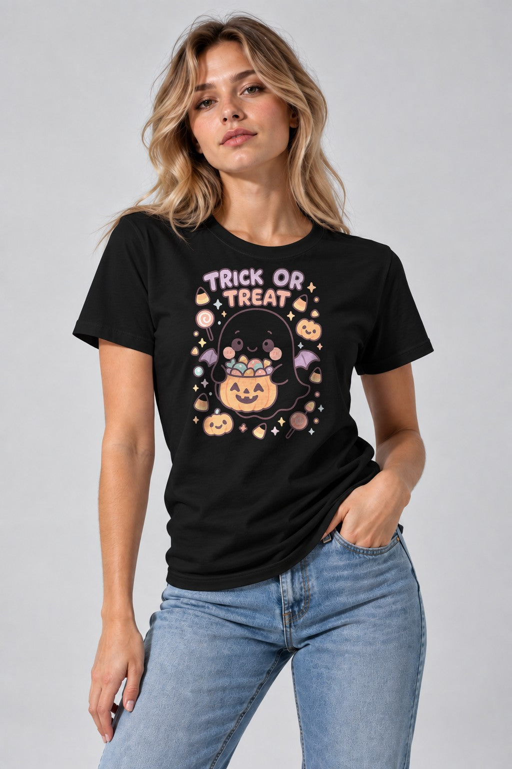 Trick Or Treat Ghost - Black