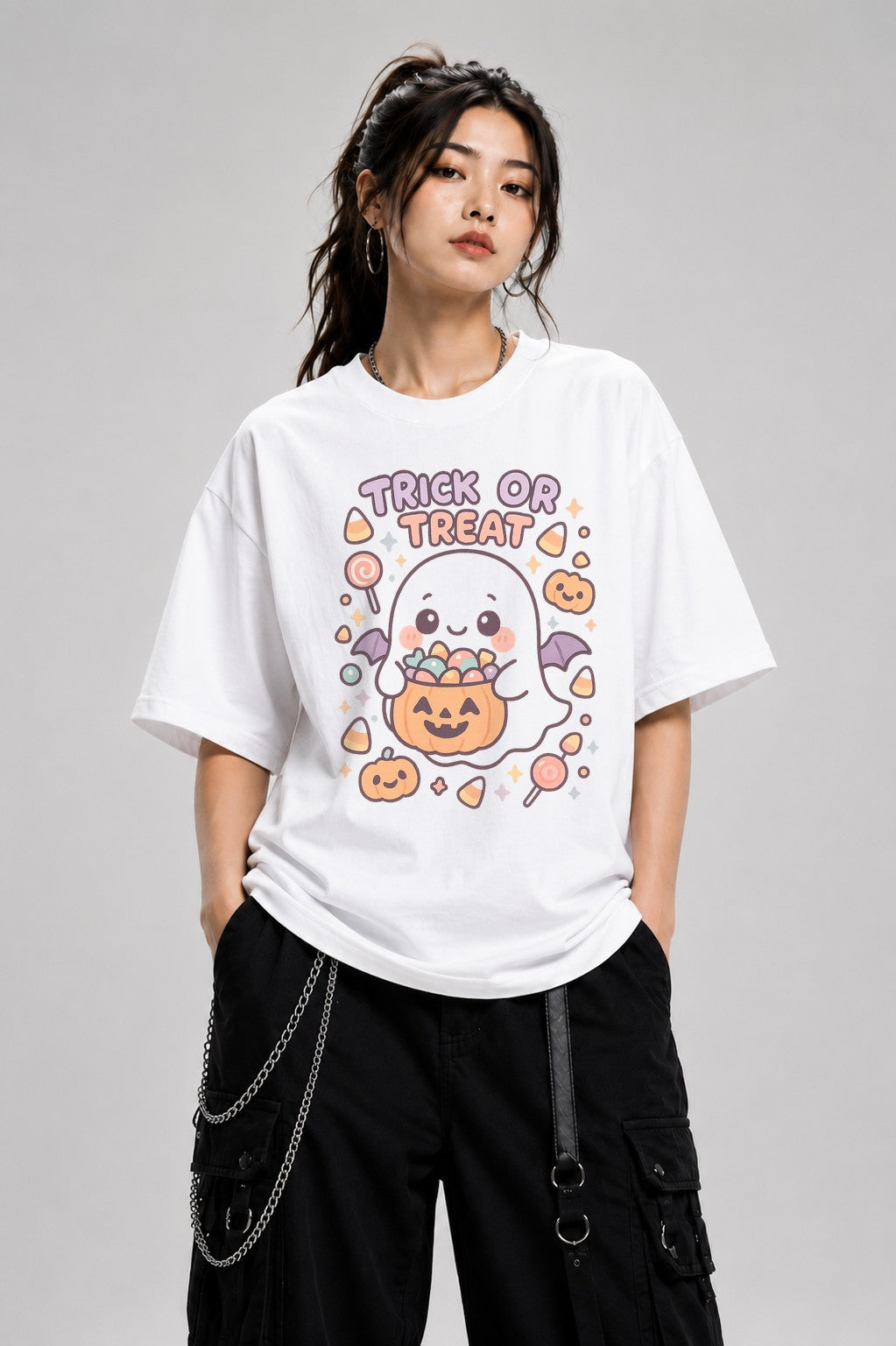 Trick Or Treat Ghost - White