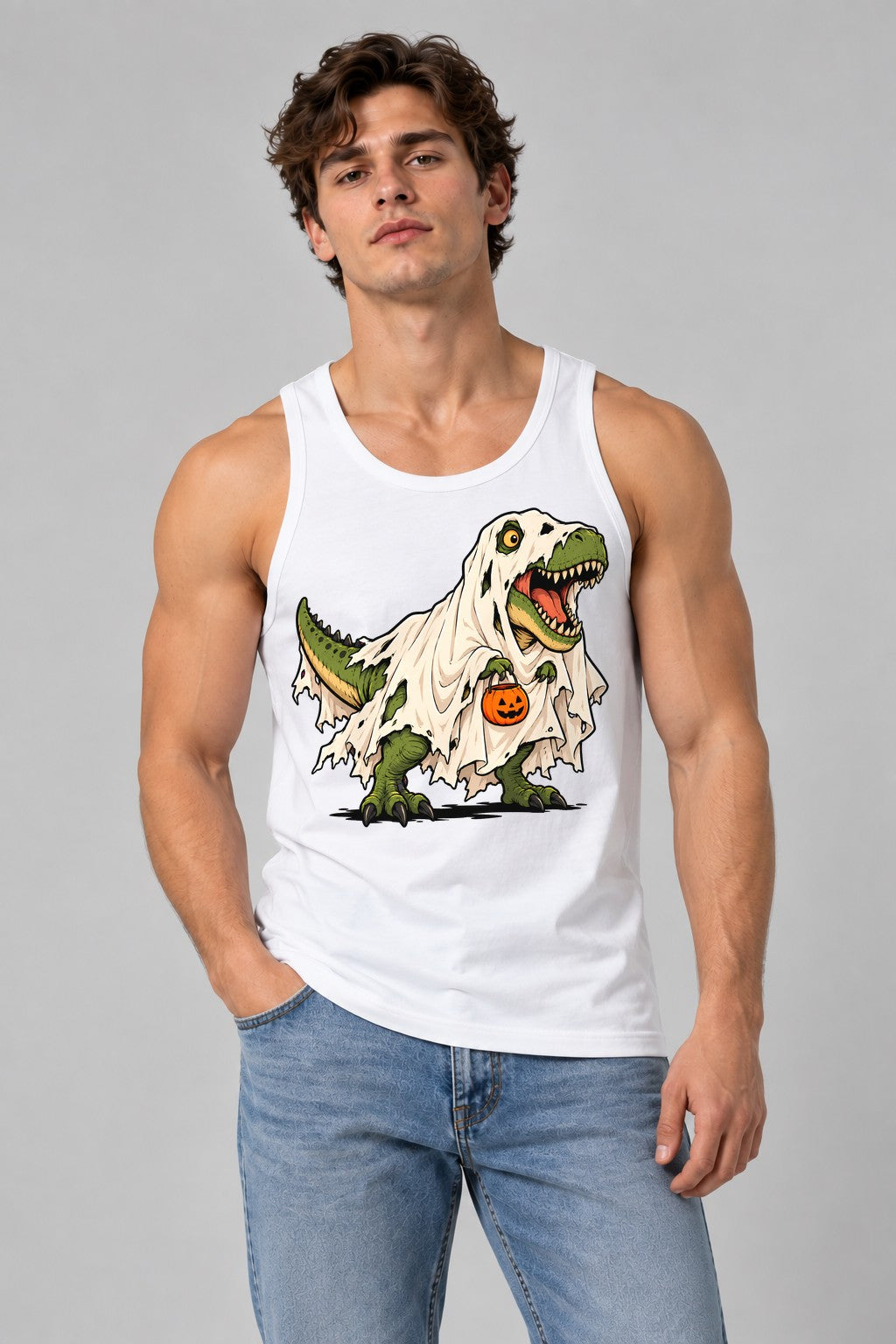 Trick or Treat Rex - White