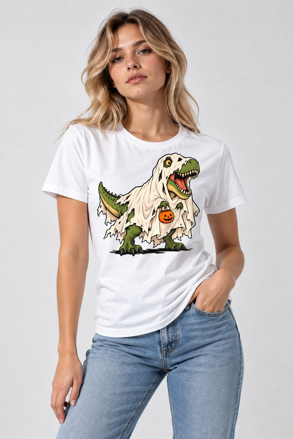 Trick or Treat Rex - White