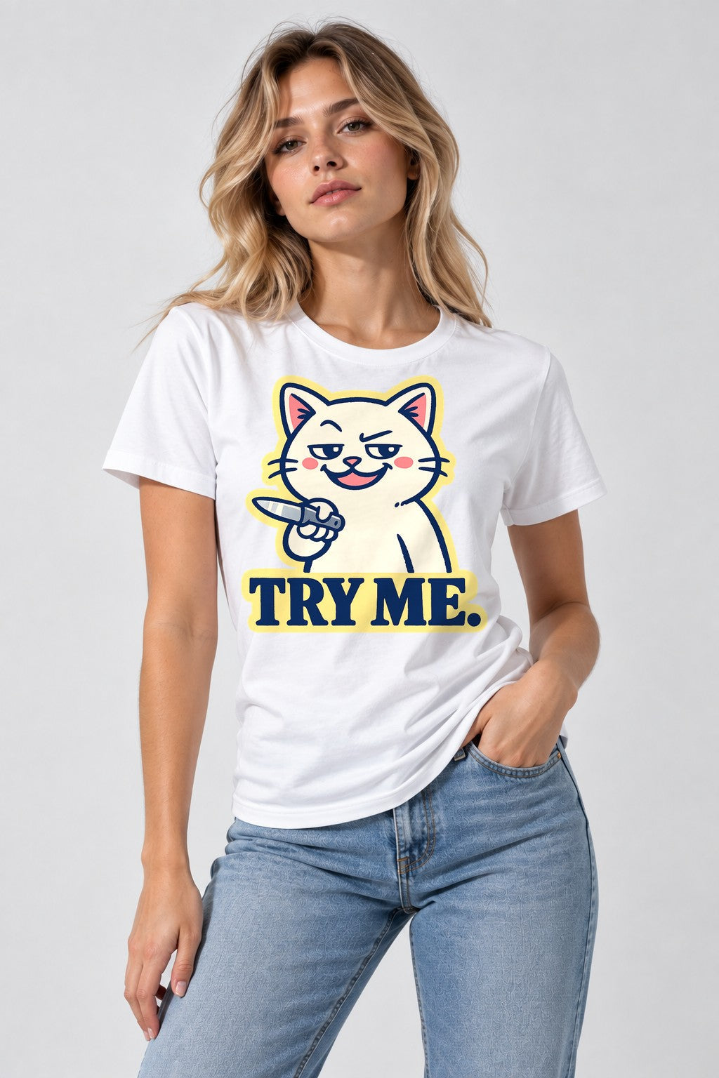 Try Me Cat - White