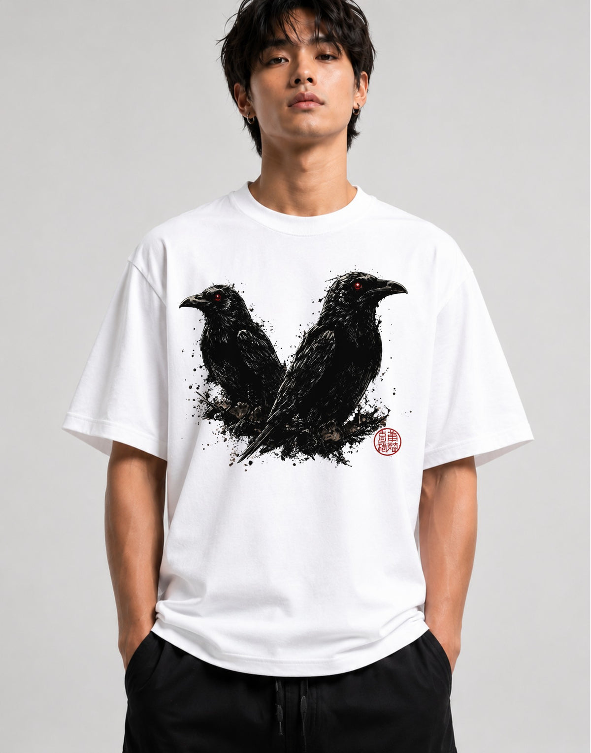 Twin Ravens - White