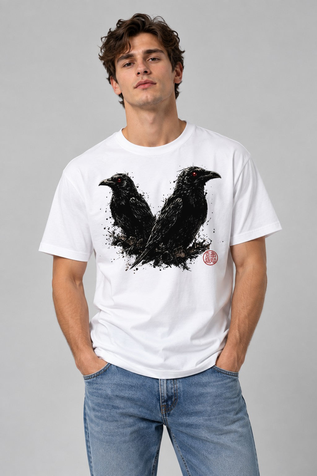 Twin Ravens - White