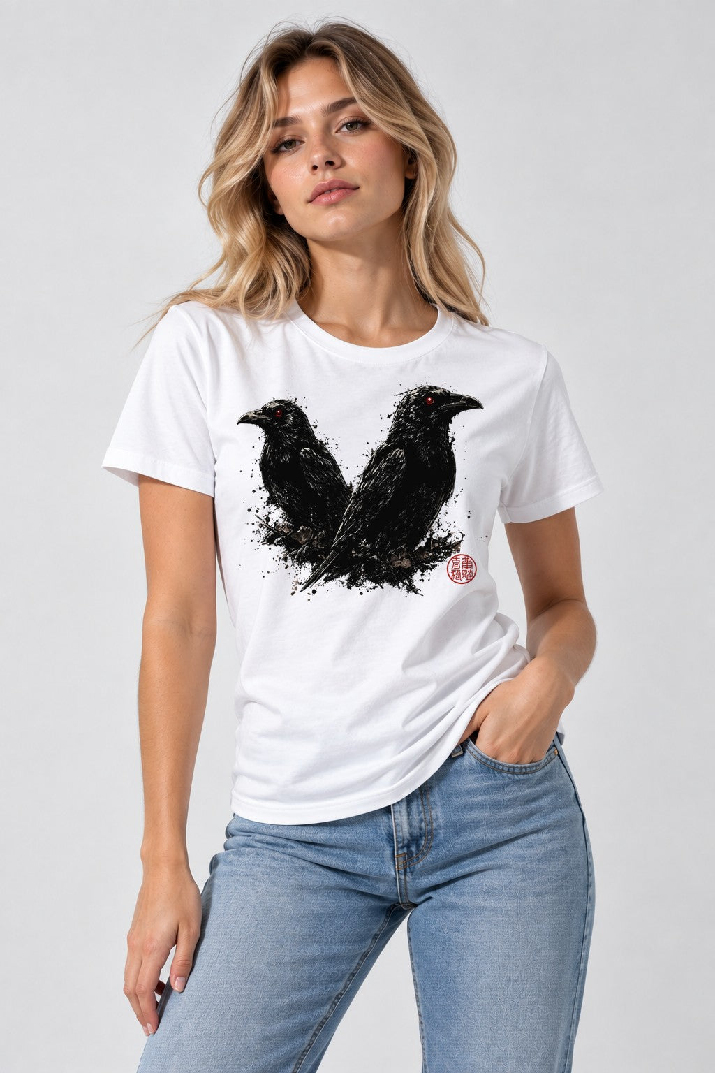 Twin Ravens - White
