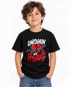 Unchain My Heart Graphic Tee - Bold Street Art Style Design - Black