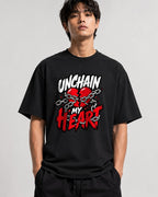 Unchain My Heart Graphic Tee - Bold Street Art Style Design - Black