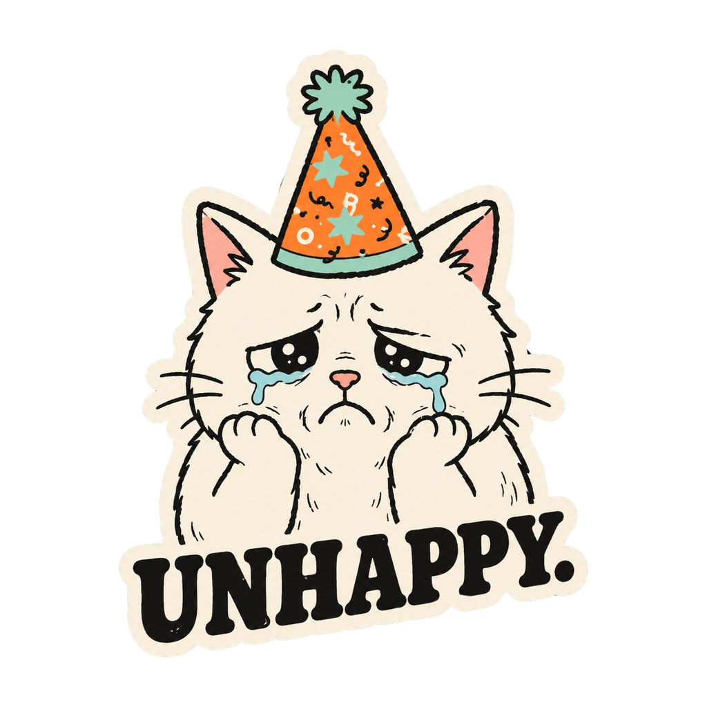 Unhappy Birthday Cat