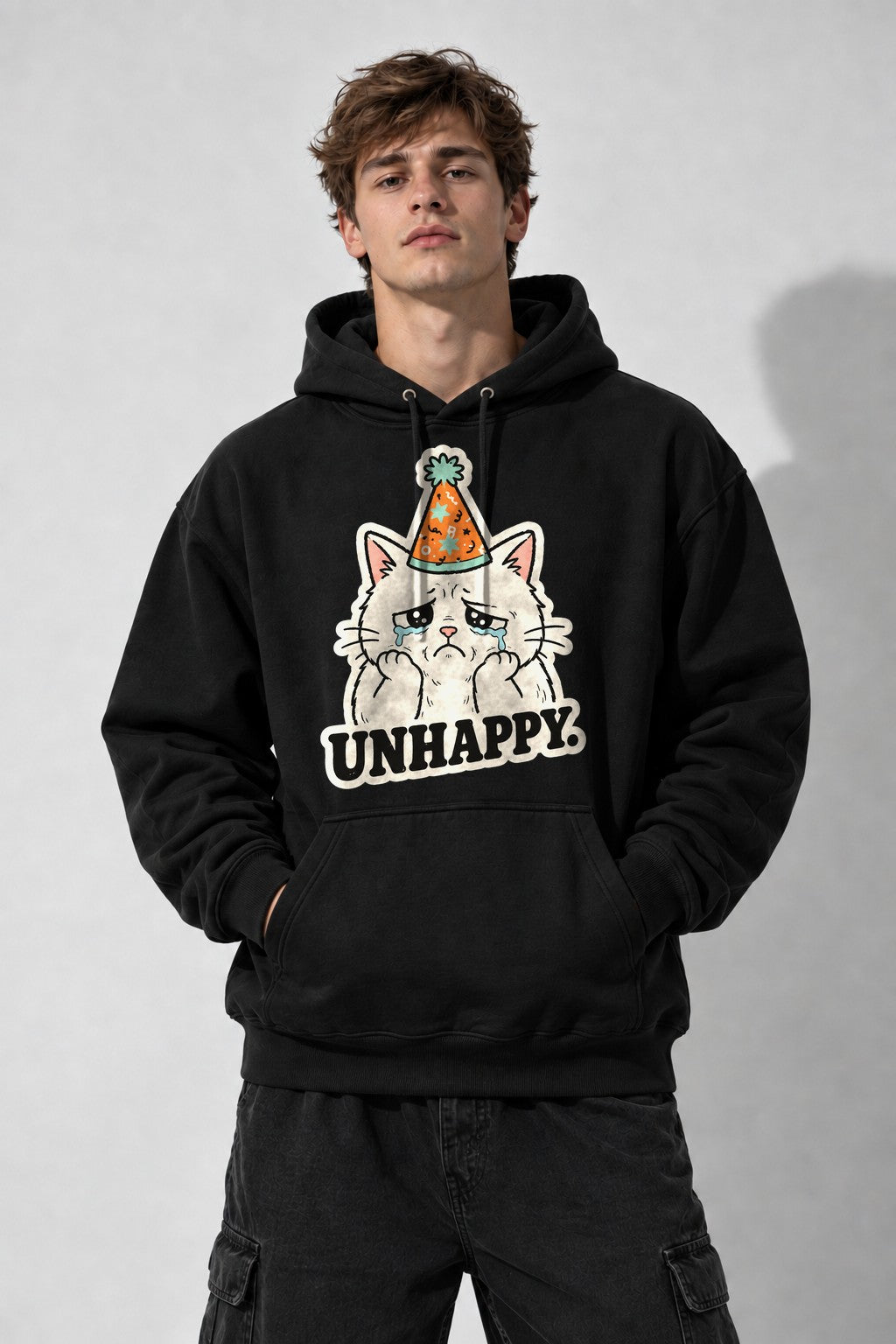 Unhappy Birthday Cat - Black