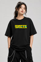 Unseen Geometric Cyberpunk Glitch St - Black