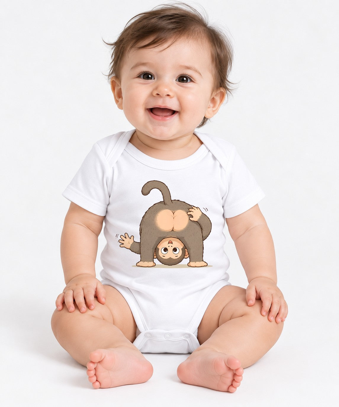 Upside Down Monkey - White