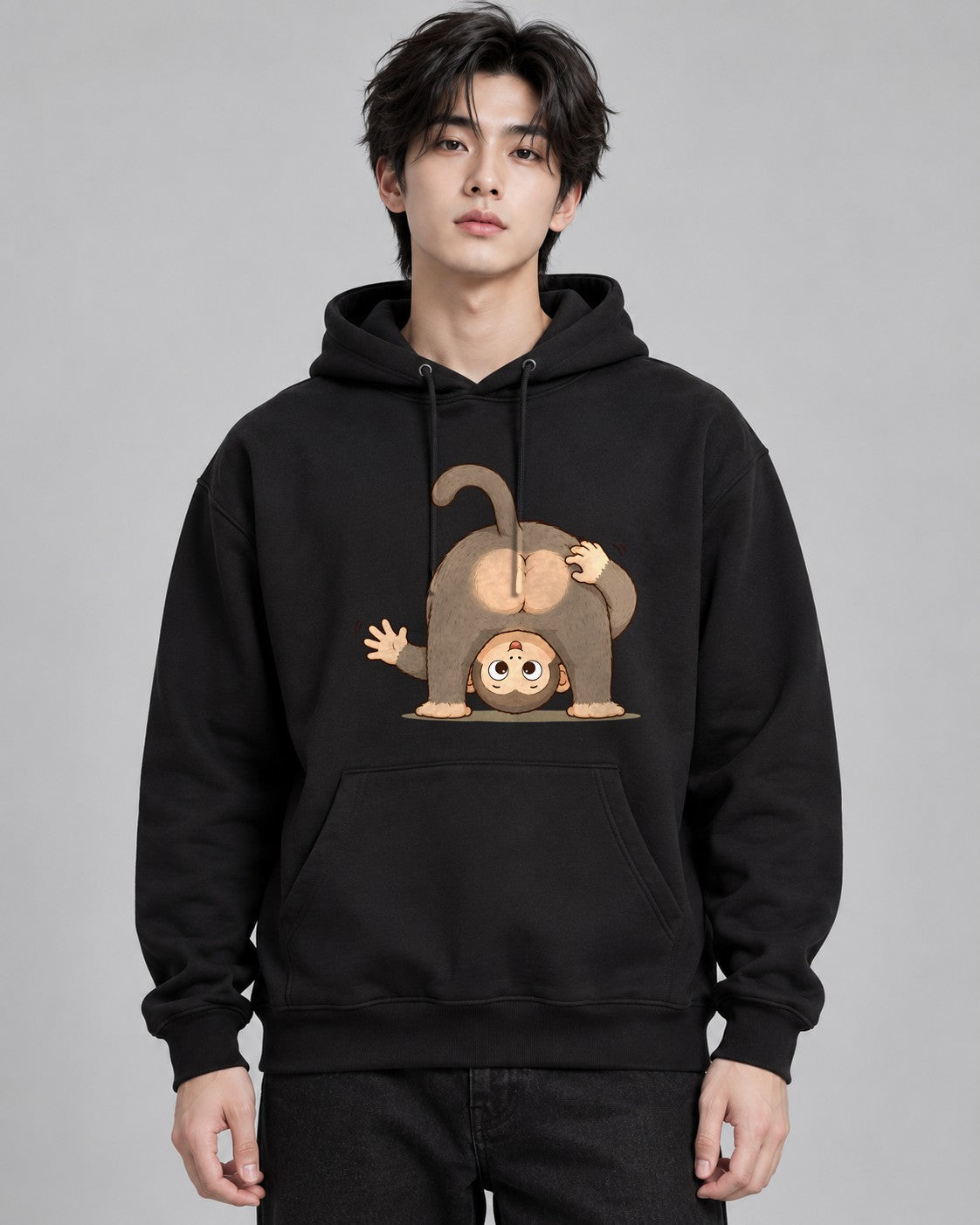 Upside Down Monkey - Black