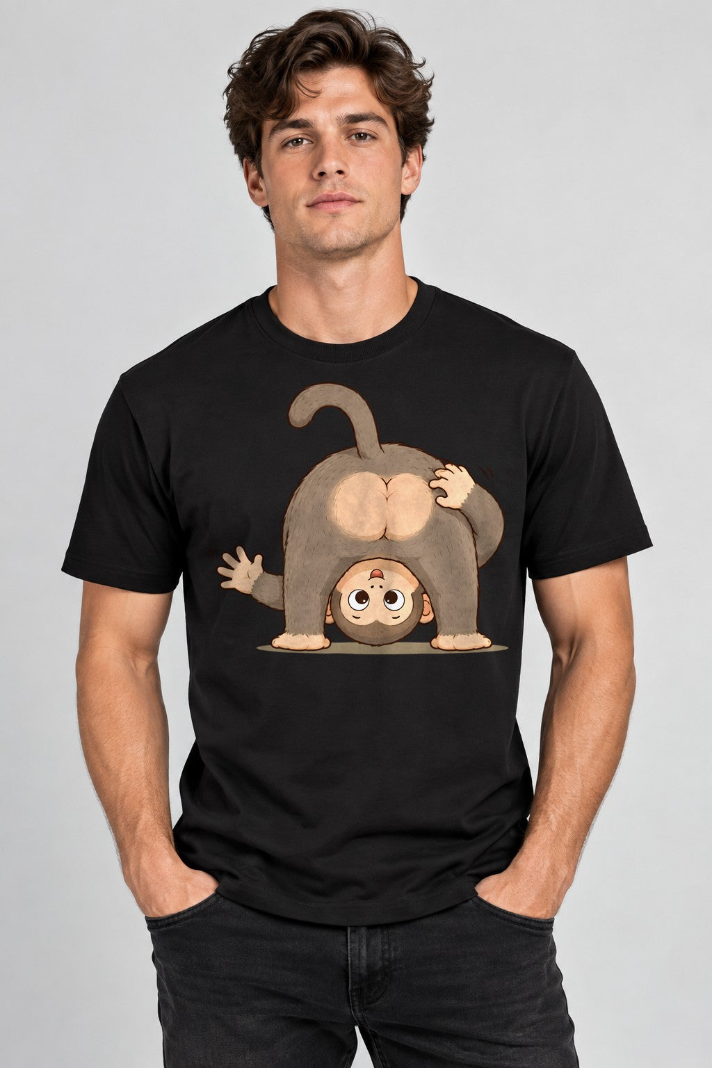 Upside Down Monkey - Black