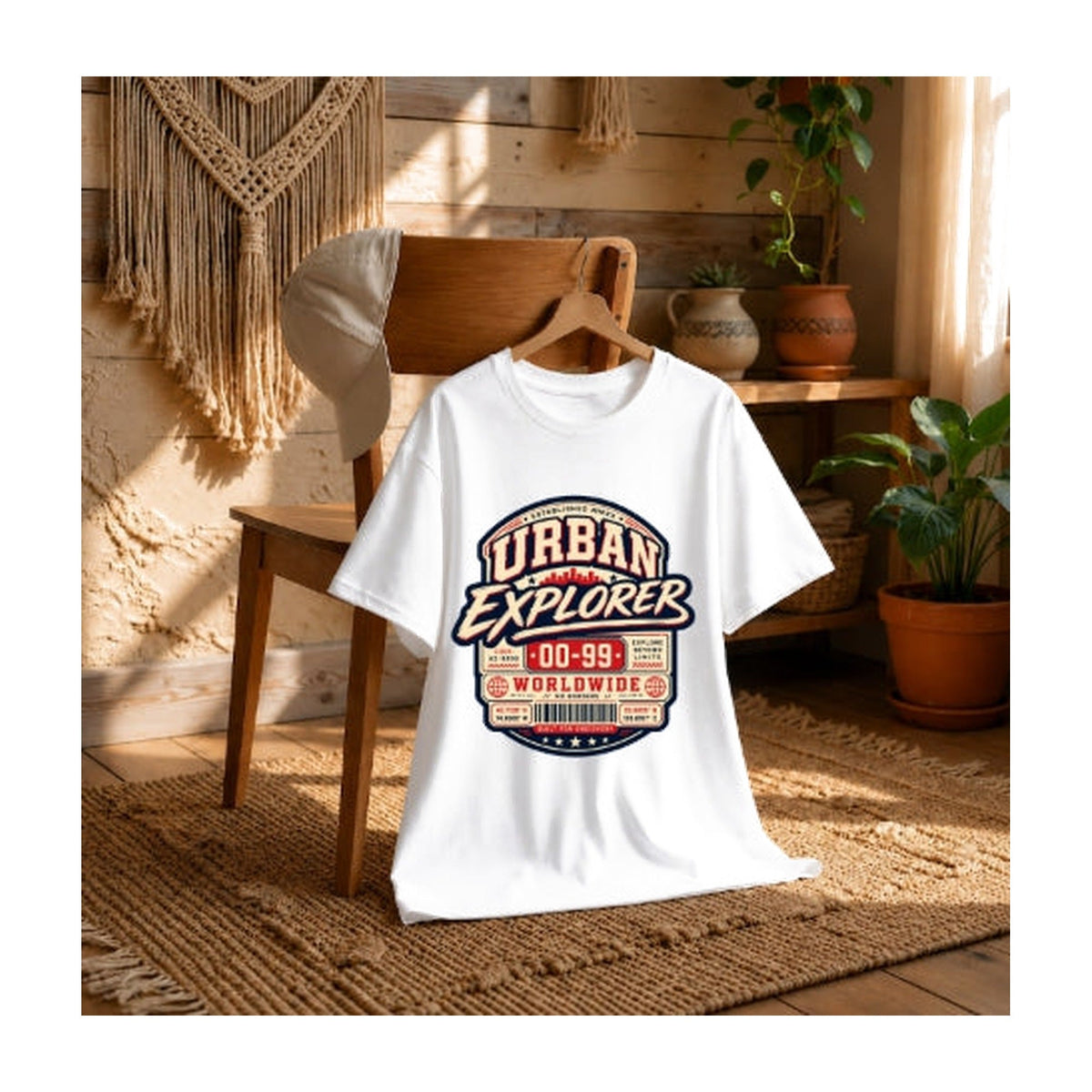 Urban Explorer Worldwide Vintage Typography Streetwear Graphic