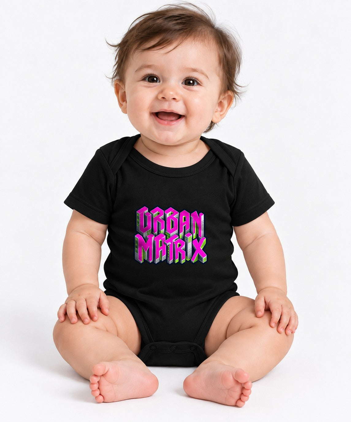 Urban Matrix Isometric City Tee - Cyberpunk Vaporwave Style - Black