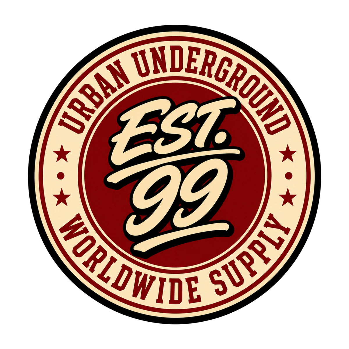 Urban Underground Badge Vintage Streetwear Graphic Tee