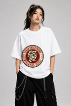 Urban Underground Badge Vintage Streetwear Graphic Tee - White