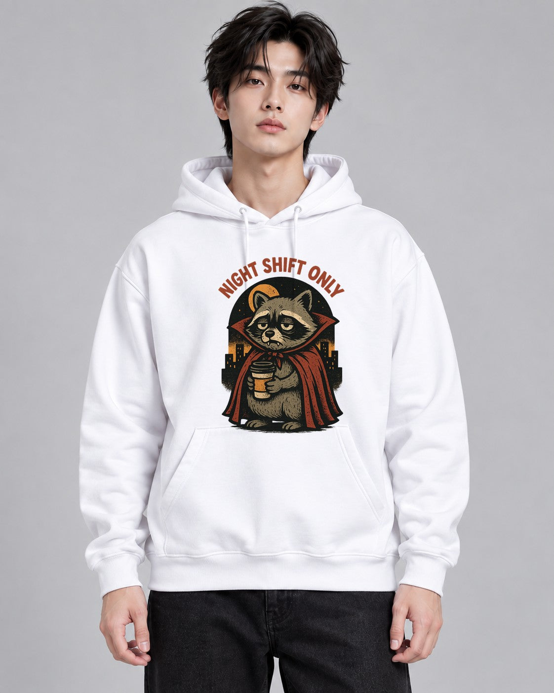 Vampire Cape Raccoon - White