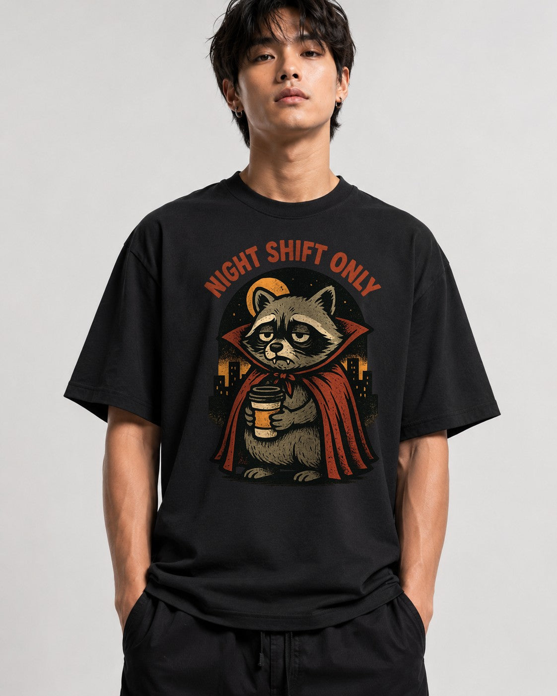 Vampire Cape Raccoon - Black