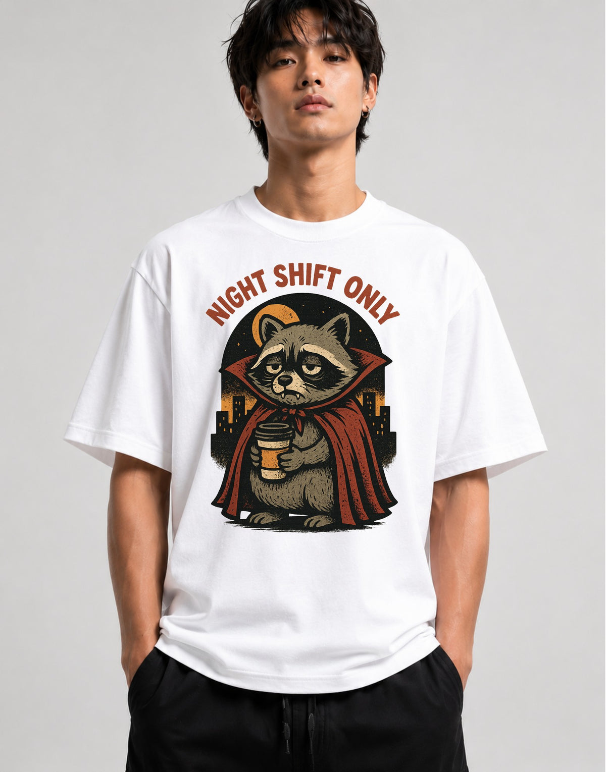 Vampire Cape Raccoon - White