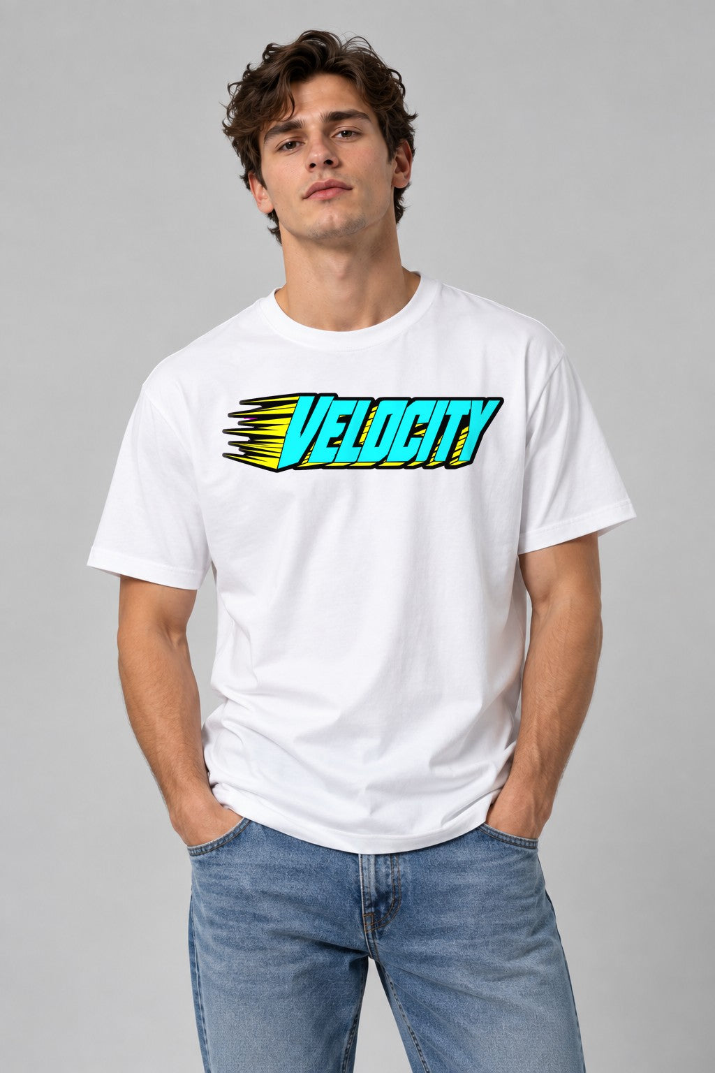 Velocity Speed Logo - White