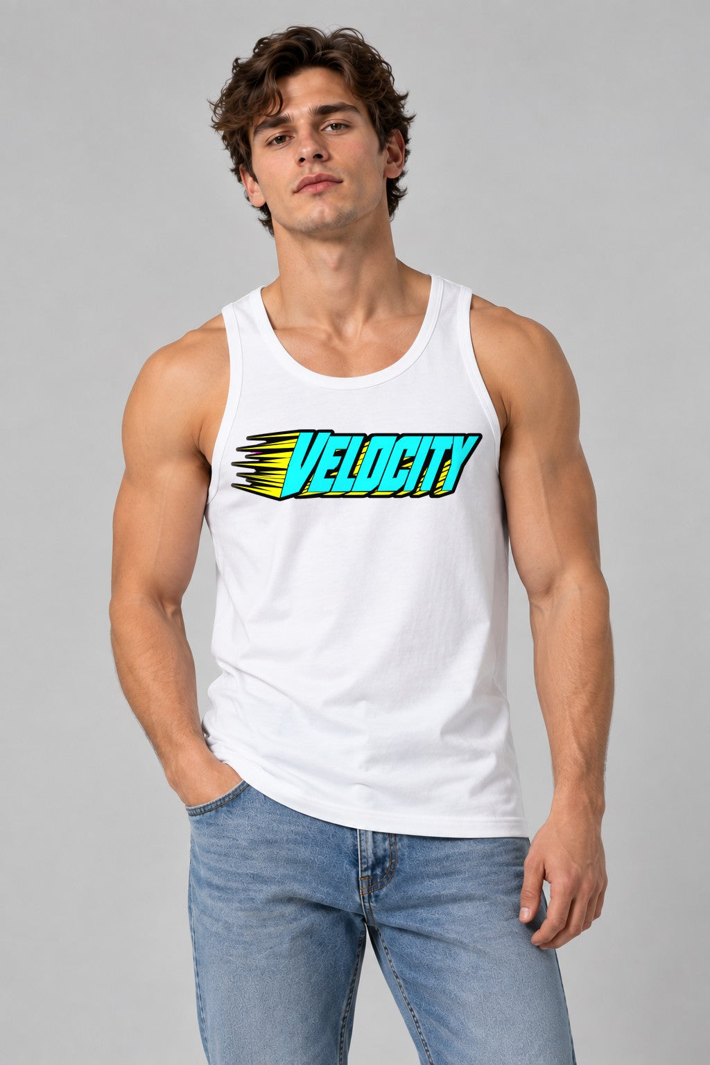 Velocity Speed Logo - White