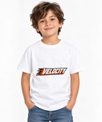 Velocity Speed Motion Graphic Tee - Racing Typography Design - White