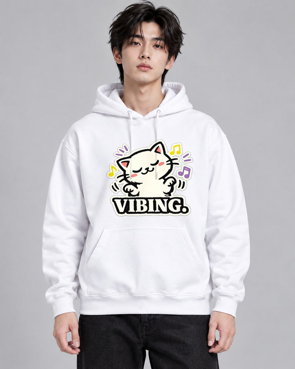 Vibing Cat - White