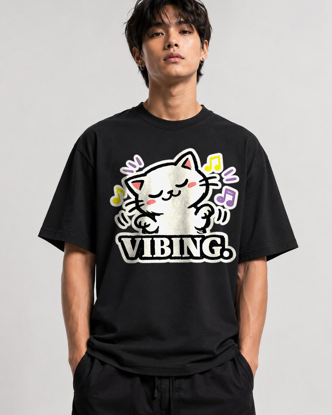 Vibing Cat - Black