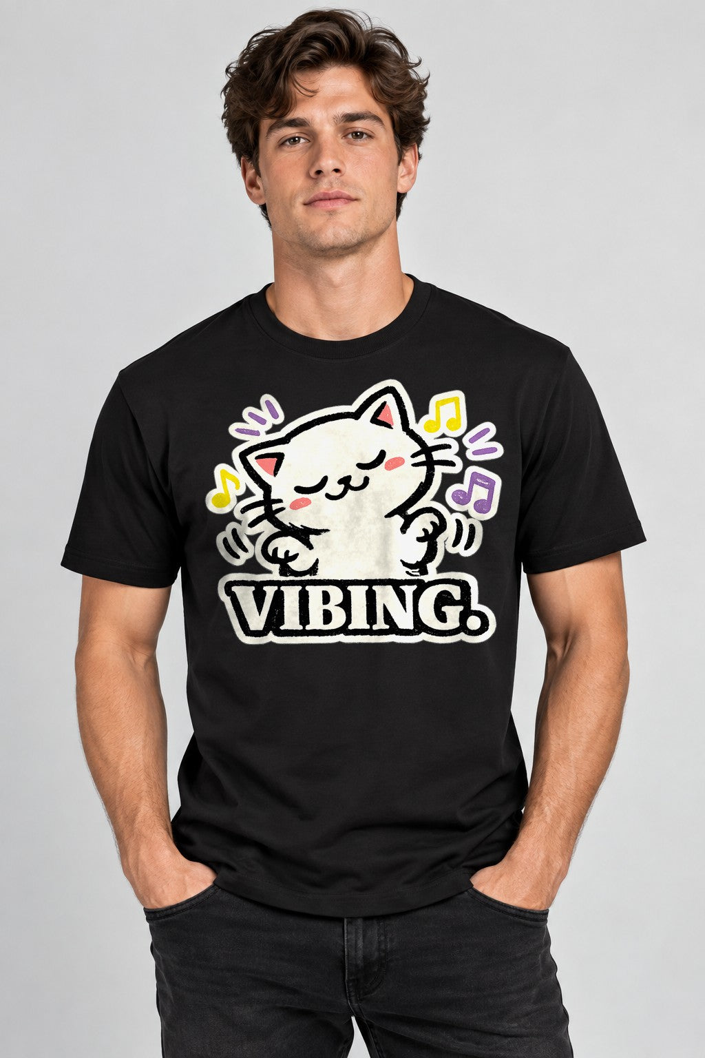 Vibing Cat - Black