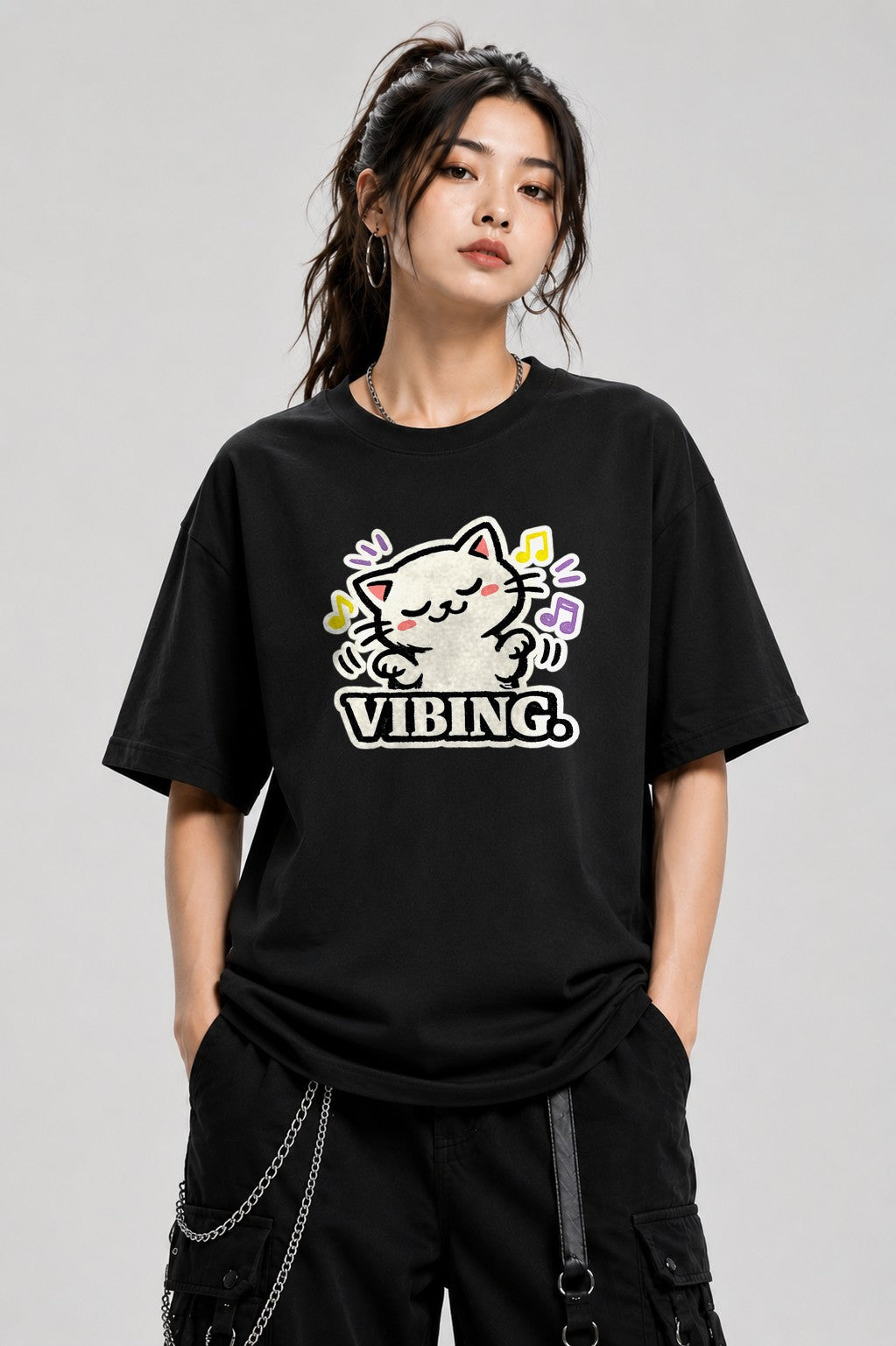 Vibing Cat - Black