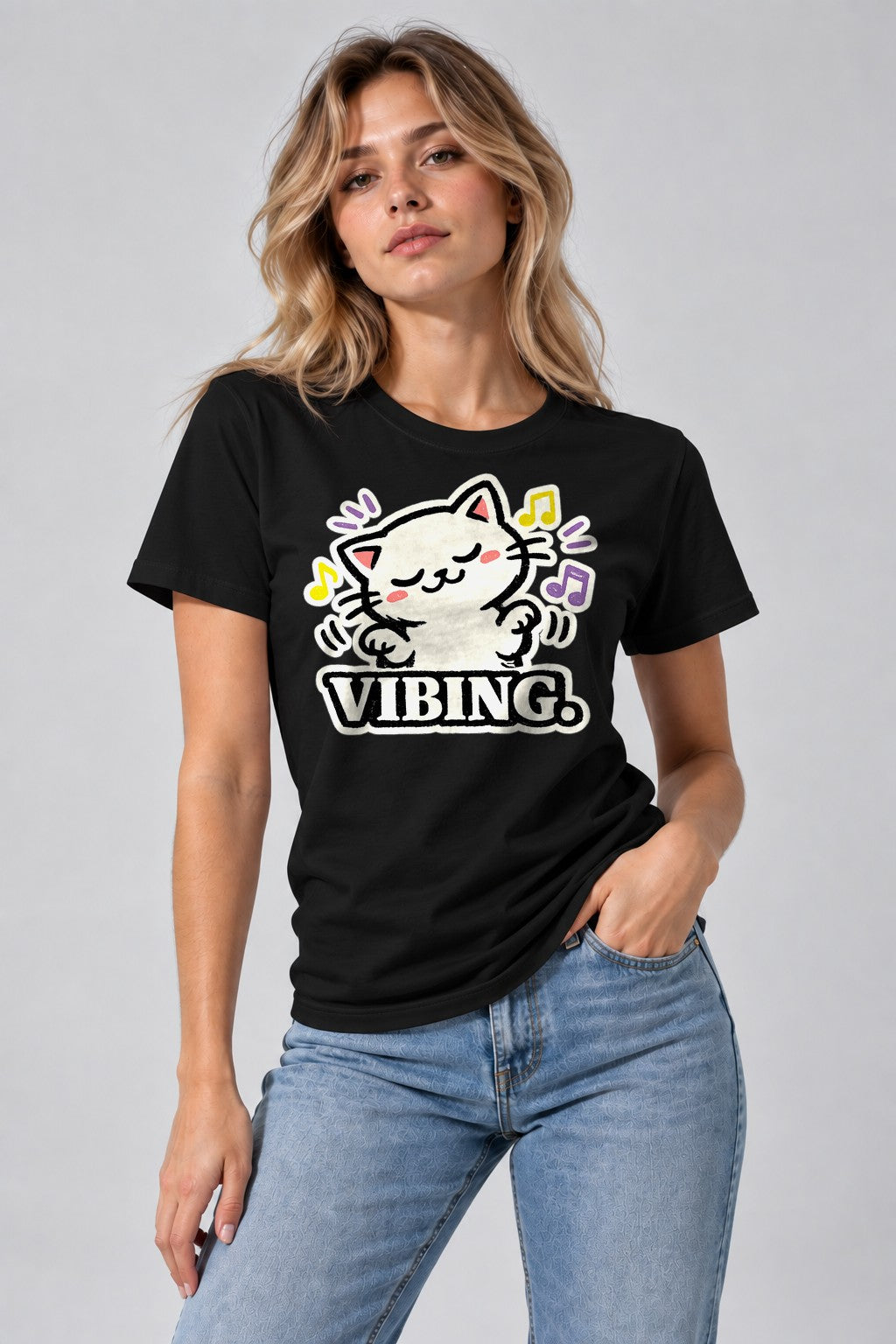 Vibing Cat - Black