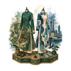 Vietnamese Ao Dai Fashion Evolution 1930s to 2020s Watercolor
