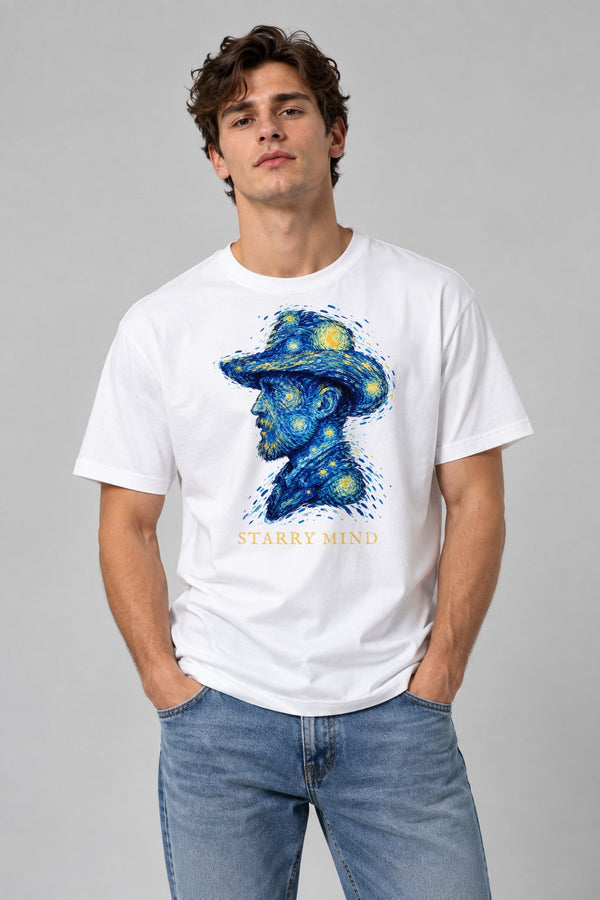 Vincent van Gogh Starry Mind Portrait - White