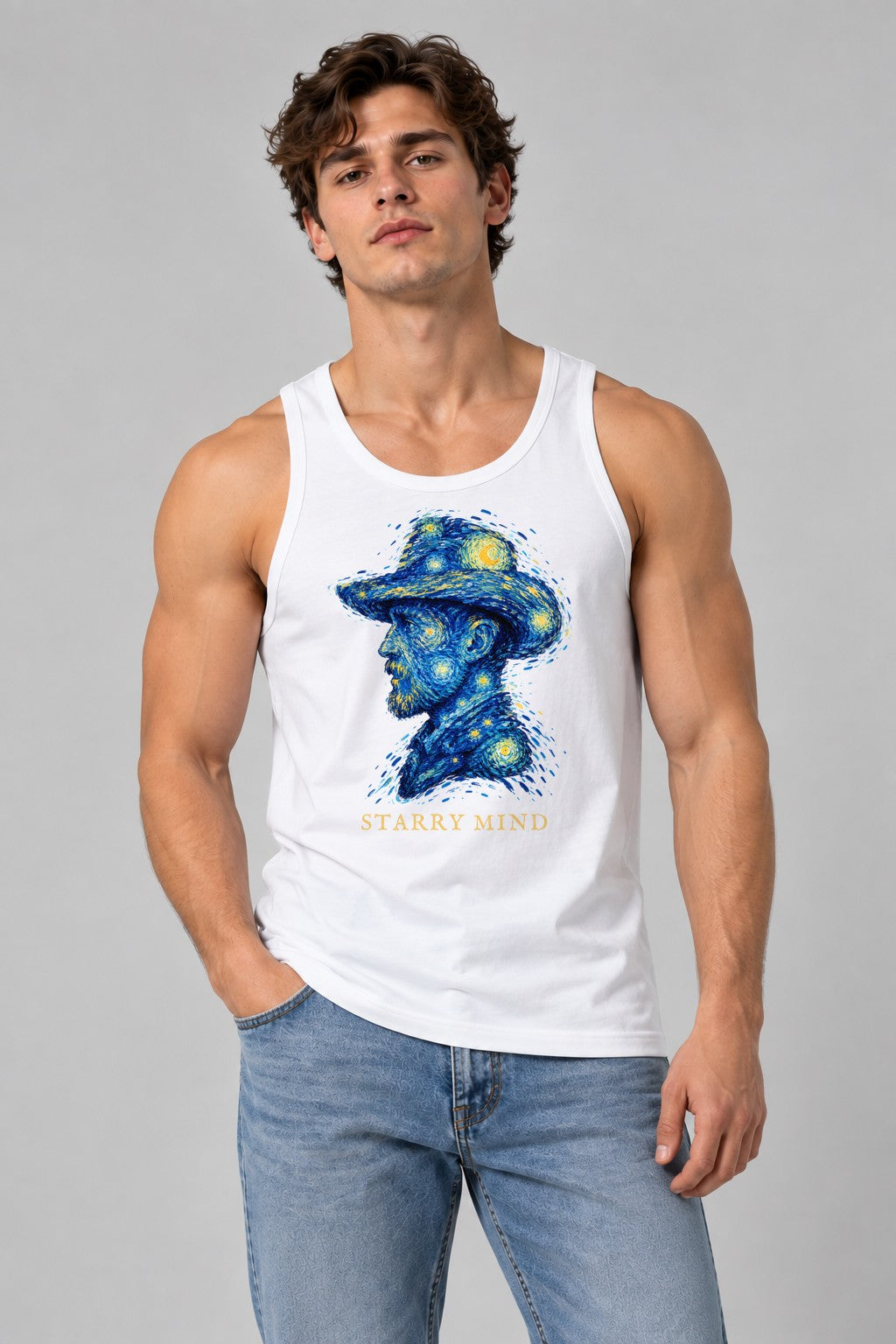 Vincent van Gogh Starry Mind Portrai - White