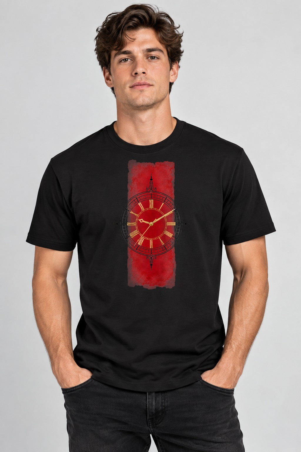 Vintage Clock Tower - Black