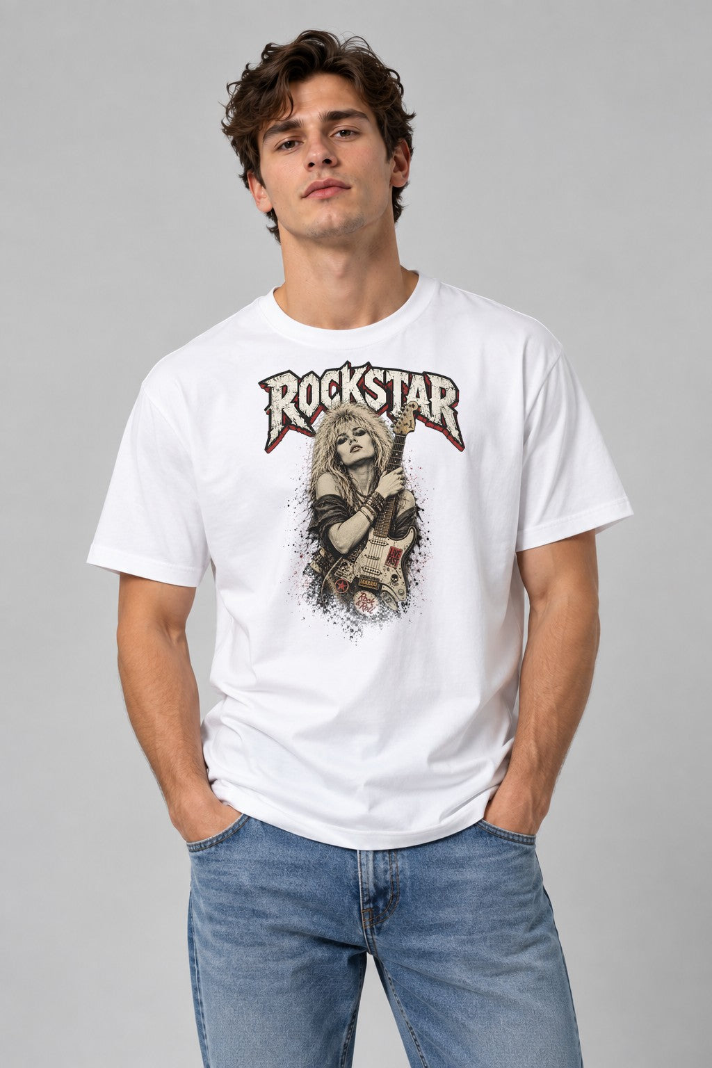 Vintage Glam Rockstar - White