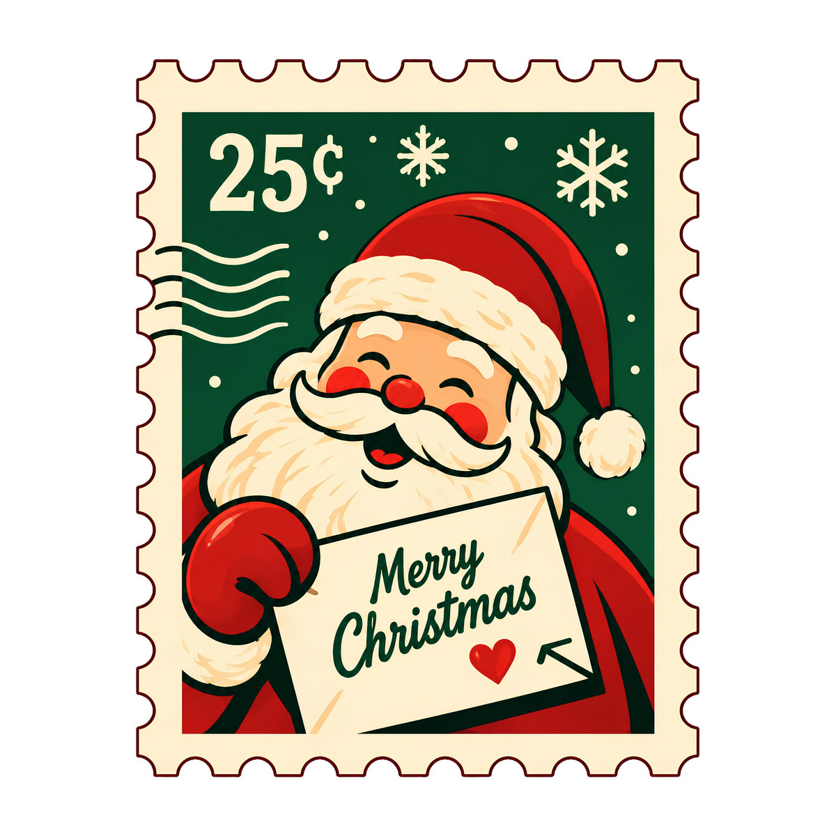 Vintage Santa Stamp