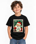 Vintage Santa Stamp - Black