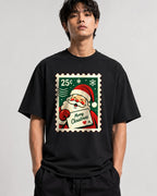 Vintage Santa Stamp - Black