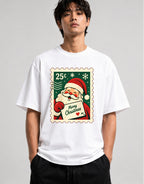 Vintage Santa Stamp - White