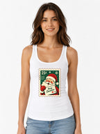 Vintage Santa Stamp - White