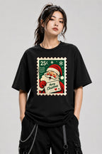 Vintage Santa Stamp - Black
