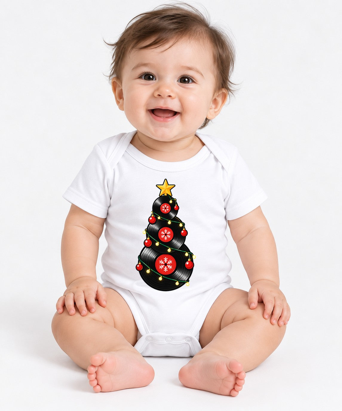 Vinyl Record Christmas Tree - White