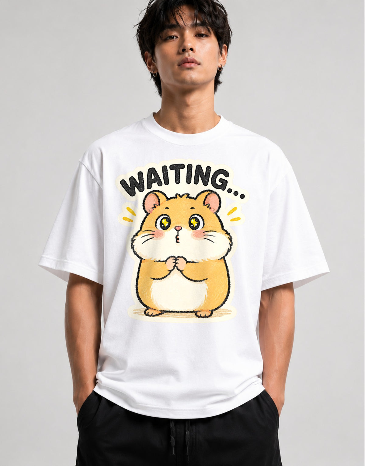 Waiting Hamster - White
