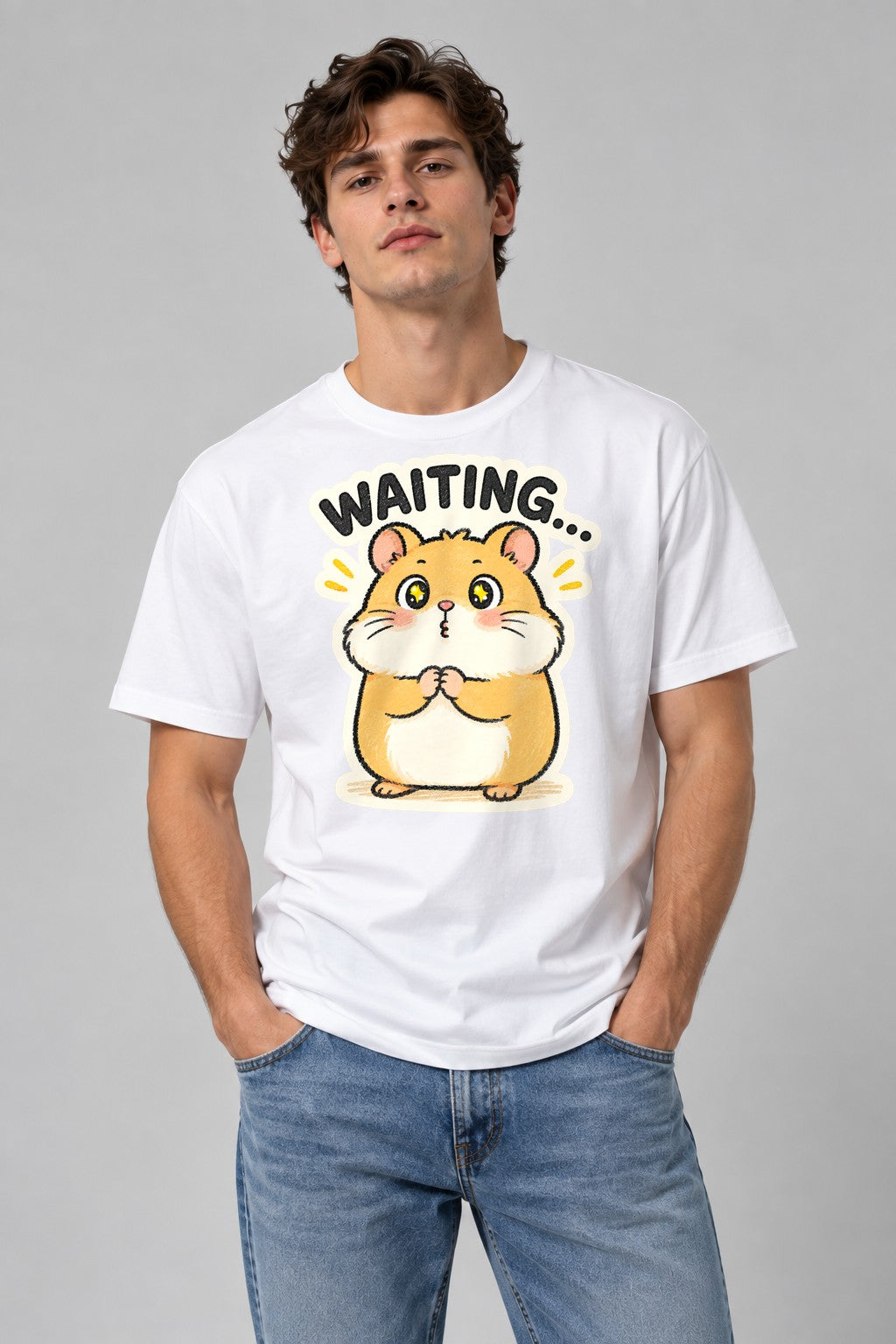 Waiting Hamster - White