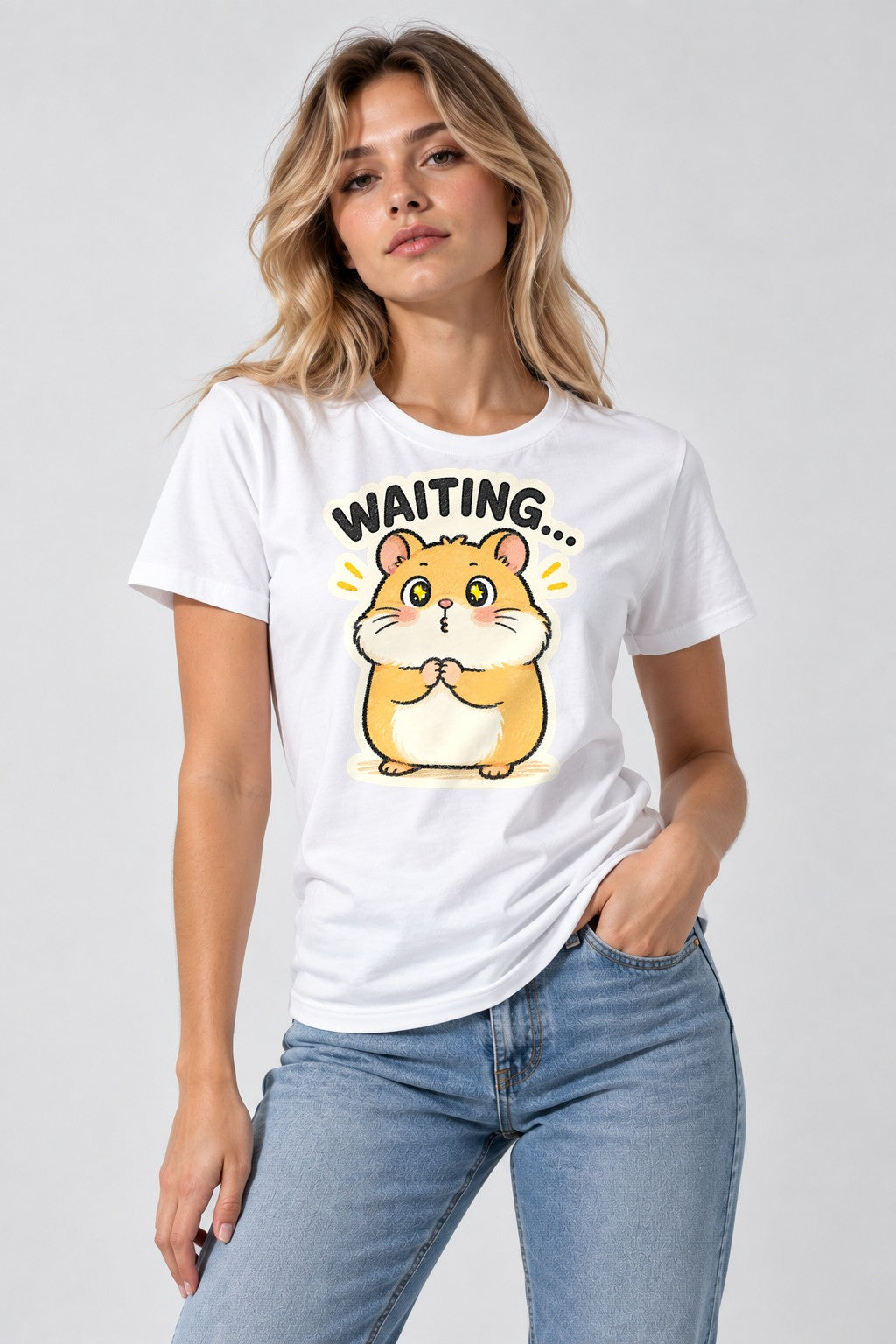 Waiting Hamster - White