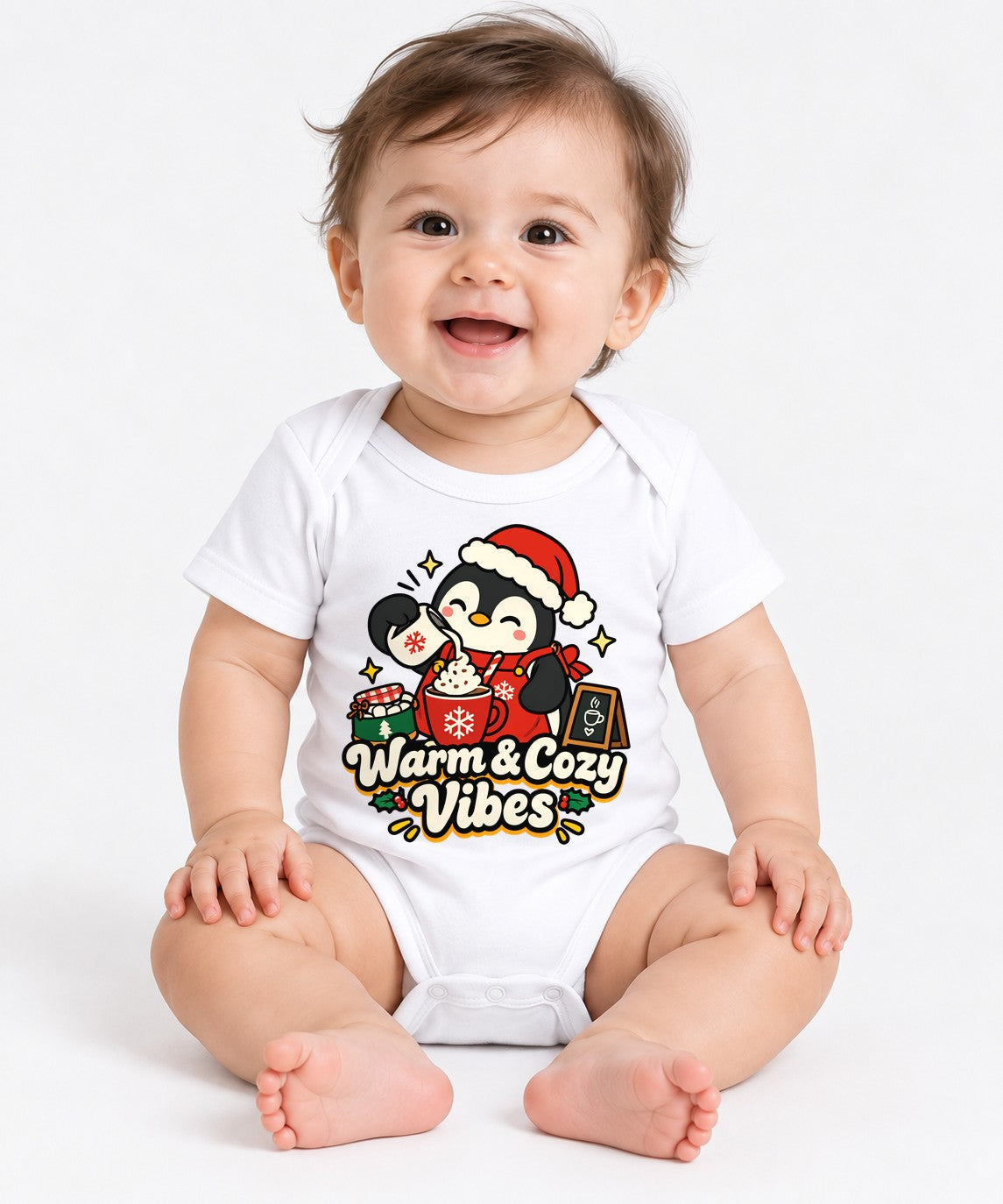 Warm Cozy Vibes Penguin - White