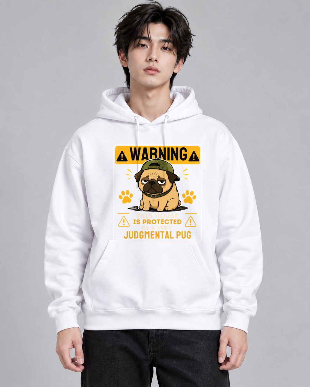 Warning House Protected By Judgmenta - White